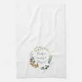 Linge De Cuisine Merci Gratuit Blessé Automne Feuilles Thanksgiving (Vertical)