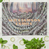 Linge De Cuisine Merci nom de famille script citrouille automne rus (Plié)