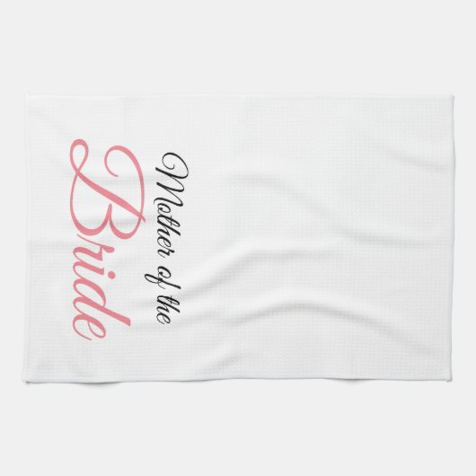 Linge De Cuisine Mère de mariée Script rose (Horizontal)