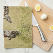 Linge De Cuisine Mère et bébé Masai Giraffe, Giraffa (Quart Plié)