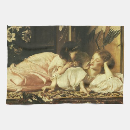 Linge De Cuisine Mère et Enfant (alias Cerises) de Lord Leighton (Horizontal)
