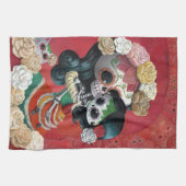 Linge De Cuisine Mère et fille de Dia de Los Muertos Skeletons (Horizontal)