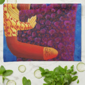 Linge De Cuisine Mère et Fils Peinture familiale contemporaine (Plié)