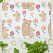 Linge De Cuisine Mère lionne mignonne avec bébé Fête des mères (Plié)