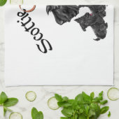 Linge De Cuisine Mère Terrier Écossais & ses chiots (Plié)