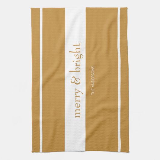 Linge De Cuisine Merry & Bright Holiday Gold (Vertical)