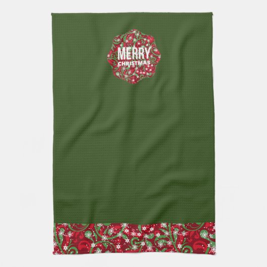 Linge De Cuisine Merry Christmas  (Vertical)