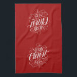 Linge De Cuisine Merry CHRISTmas Christian Chalkboard Calligraphie<br><div class="desc">Nous disons "Joyeux Noël" très souvent pendant la saison, mais parfois nous avons tendance à oublier d'où vient réellement cet accueil. Voici une pièce de main merveilleusement élégante, lettrée pour donner un petit coup de pouce en direction de Jésus. Art du calligraphe professionnel Ivan Angelic. Ce morceau de lettrage est...</div>