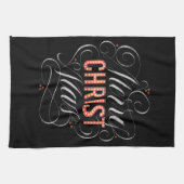 Linge De Cuisine Merry CHRISTmas Christian Chalkboard Calligraphie (Horizontal)