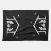 Linge De Cuisine Merry CHRISTmas Christian Chalkboard Nativité (Horizontal)