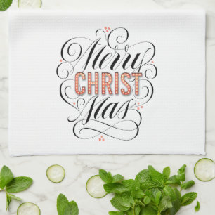 Linge De Cuisine Merry CHRISTmas Christian Jésus Christ Calligraphi