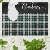 Linge De Cuisine Merry Christmas Deer - Green Plaid (Plié)