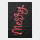 Linge De Cuisine Merry Christmas Glitter Holiday  (Vertical)