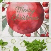 Linge De Cuisine Merry Christmas Ornament Kitchen Towel (Plié)