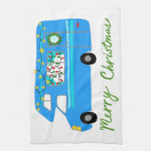 Linge De Cuisine MERRY CHRISTMAS Retro Camper Motorhome RV Xmas (Vertical)