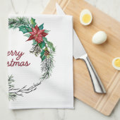 Linge De Cuisine Merry Christmas Wreath Kitchen Towel (Quart Plié)
