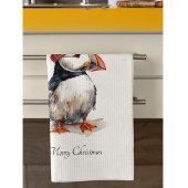 Linge De Cuisine Merry Puffin, personnalisé