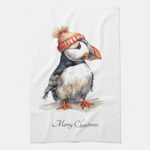 Linge De Cuisine Merry Puffin, personnalisé