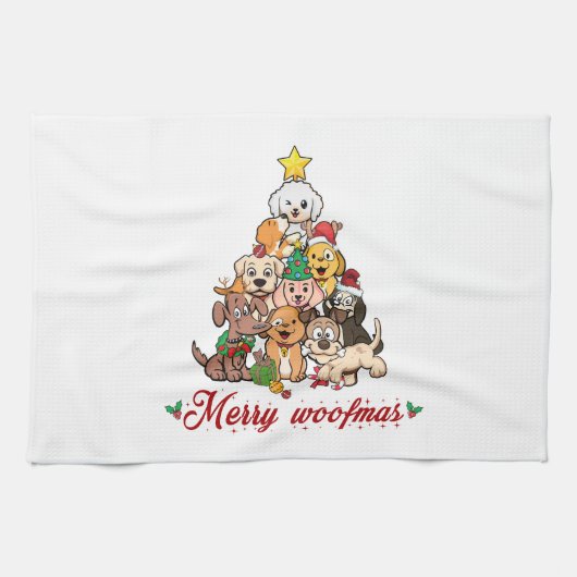 Linge De Cuisine Merry Woofmas (Horizontal)