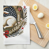 Linge De Cuisine Merry Yule Chèvre (Quart Plié)