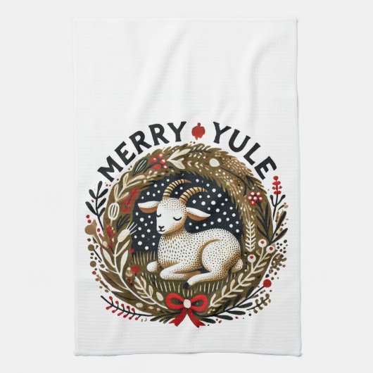 Linge De Cuisine Merry Yule Chèvre (Vertical)