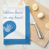 Linge De Cuisine Mes petits-enfants laissent des empreintes de main (Quart Plié)