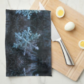 Linge De Cuisine Mesmorisation du flocon bleu chrystal de neige (Quart Plié)