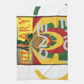 Linge De Cuisine Message d'amour dans les couleurs de Rasta Imprime (Vertical)