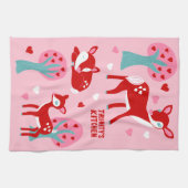 Linge De Cuisine Message personnalisé de la Saint-Valentin Red Deer (Horizontal)