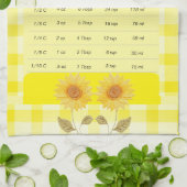 Linge De Cuisine Mesure Tournesol Jaune Gingham Logo (Plié)