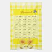 Linge De Cuisine Mesure Tournesol Jaune Gingham Logo (Vertical)