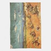Linge De Cuisine Meules avec moissonneuse par Vincent van Gogh (Vertical)