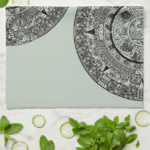 Linge De Cuisine Mexicaine Aztec Sun Stone Maya Calendrier 1 (Plié)