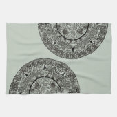 Linge De Cuisine Mexicaine Aztec Sun Stone Maya Calendrier 1 (Horizontal)
