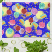 Linge De Cuisine Mi-automne fête mooncakes bleu (Plié)