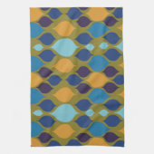 Linge De Cuisine Mi-siècle 1960 Géométrique Vert (Vertical)