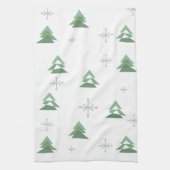 Linge De Cuisine Mi-siècle Abstraits arbres de Noël hiver (Vertical)