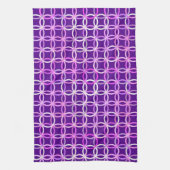 Linge De Cuisine Mi-siècle Cercles modernes, améthyste et orchidée (Vertical)
