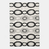 Linge De Cuisine Mi-siècle Chaîne moderne Liens Black Grey (Vertical)