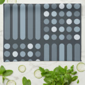 Linge De Cuisine Mi-siècle Circles modernes Lignes Ardoise (Plié)