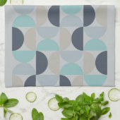 Linge De Cuisine Mi-siècle moderne bleu vert et gris (Plié)