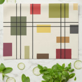 Linge De Cuisine Mi-siècle moderne géométrique 1 (Plié)