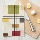 Linge De Cuisine Mi-siècle moderne géométrique 1 (Quart Plié)