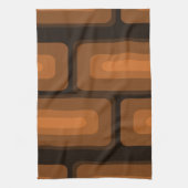 Linge De Cuisine Mi-Siècle Moderne Long Rectangles Brûlé Orange (Vertical)