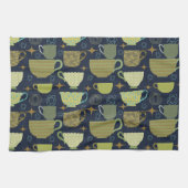 Linge De Cuisine Mi-siècle Moderne Marine Blue Teacup (Horizontal)