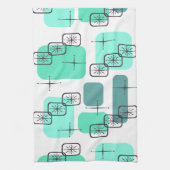 Linge De Cuisine Mi-siècle moderne Mint Vert Turquoise (Vertical)