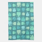 Linge De Cuisine Mi-siècle moderne Motif Océan bleu (Vertical)