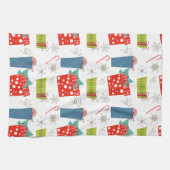 Linge De Cuisine Mi-siècle moderne Noël présent & Sucre de canne (Horizontal)