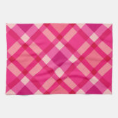 Linge De Cuisine Mi-siècle moderne Plaid, Fuchsia rose et vin (Horizontal)