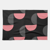 Linge De Cuisine Mi-siècle moderne rose noir et gris (Horizontal)